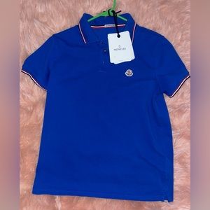 Used Moncler Royal Blue Cotton Polo Size L *runs small*